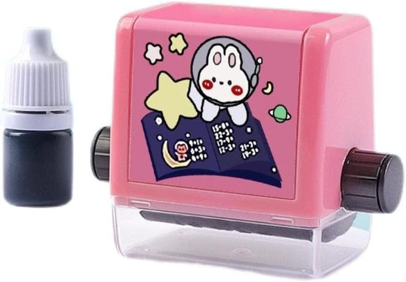 PURAM Digital Teaching Roller Stamp, Addition and Subtraction Seal Arithmetic Artifact, Calculation Math Educational Teaching Stamp, Random Color - Image 2