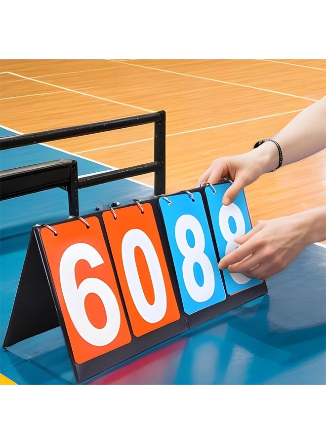 DUNISO Manual Flip Scoreboard ,4 Digital Portable Table Top Scoreboard Flipper ,Suitable for Football ,Basketball,Volleyball, Tennis and Other Competitive Sports - Image 4