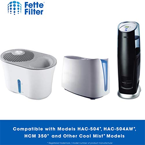 Fette Filter HAC-504 Premium Humidifier Wicking Filter Compatible with Honeywell HAC-504 HAC-504AW HAC504V1 Humidifier Replacement Filter A Replacement for Honeywell Filter HCM 350 & Cool Mist Humidifiers. (2QTY) - Image 4