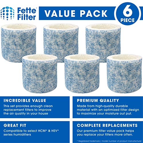 Fette Filter HAC-504 Premium Humidifier Wicking Filter Compatible with Honeywell HAC-504 HAC-504AW HAC504V1 Humidifier Replacement Filter A Replacement for Honeywell Filter HCM 350 & Cool Mist Humidifiers. (2QTY) - Image 2