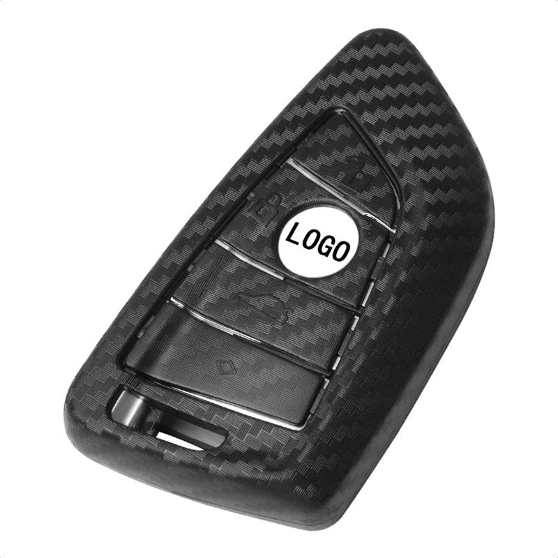 TANGSEN Smart Key Fob Personalized Case Protective Cover Compatible with BMW 1 2 3 4 5 6 7 Series GT3 GT5 M5 M6 X1 X2 X3 X4 X5 X6 3 4 Button Keyless Entry Remote 3D Twill Weave Carbon Fiber Plastic - Image 2