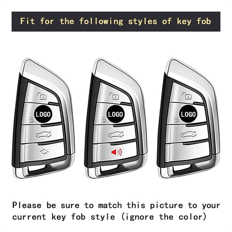 TANGSEN Smart Key Fob Personalized Case Protective Cover Compatible with BMW 1 2 3 4 5 6 7 Series GT3 GT5 M5 M6 X1 X2 X3 X4 X5 X6 3 4 Button Keyless Entry Remote 3D Twill Weave Carbon Fiber Plastic - Image 4