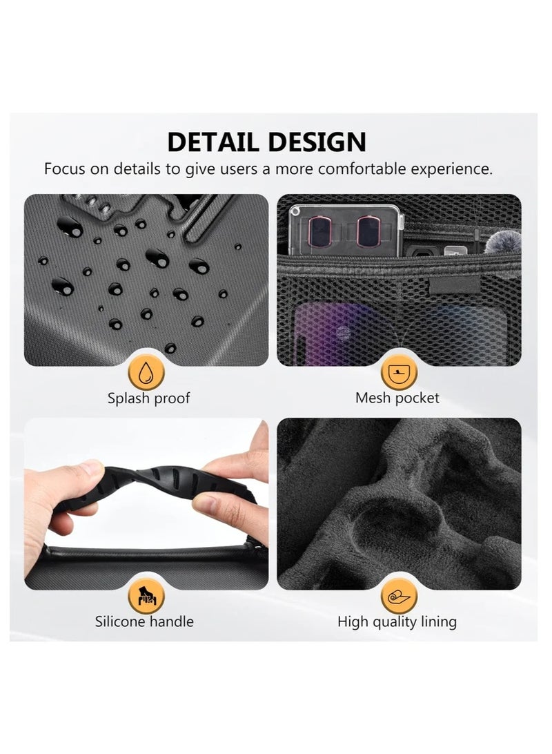 Carrying Case for DJI Osmo Pocket 3, Portable PU Storage Protective Bag for DJI Osmo Pocket 3 Creator Combo Accessories with shoulder straps[Case Only]  - Image 4