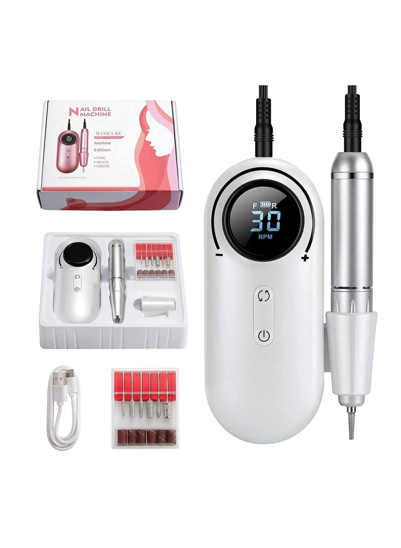 general Electric Nail Drill Machine Cordless, Portable Rechargeable 30000 RPM Professional Nail E-File Kit for Acrylic, Gel Nails, Manicure Pedicure Cuticle - Image 1