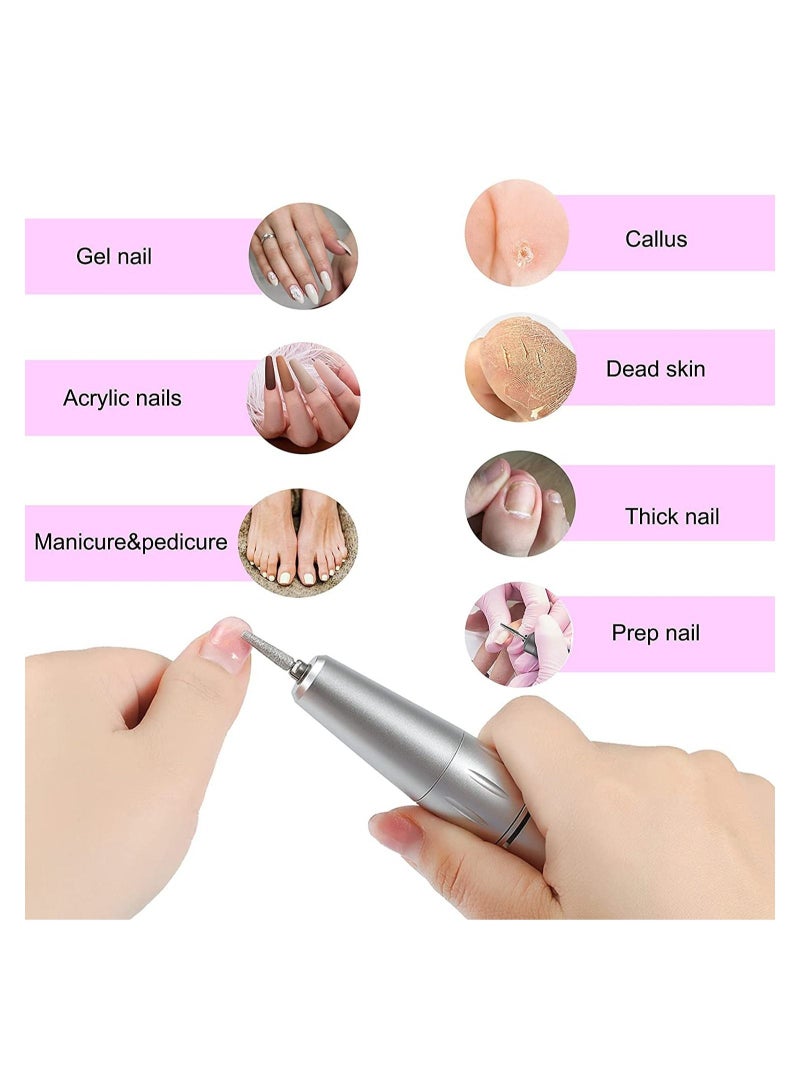 general Electric Nail Drill Machine Cordless, Portable Rechargeable 30000 RPM Professional Nail E-File Kit for Acrylic, Gel Nails, Manicure Pedicure Cuticle - Image 5