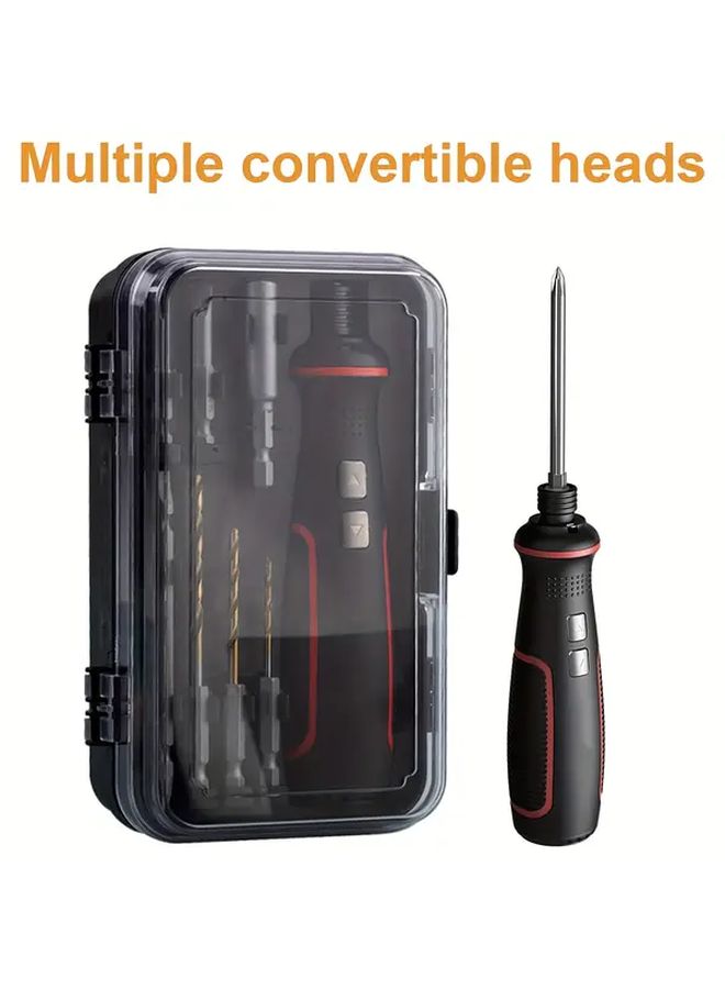 41pcs S2 Alloy Steel Hardness Bits Set With 2000mAh Battery Black And Red - Image 3