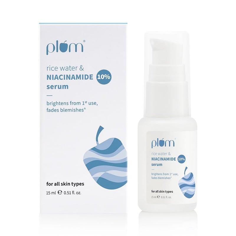 بلوم سيروم ماء الأرز و10% نياسيناميد من Plum (عبوة جديدة) - سعة 15 مل (حجم كامل) - Image 2