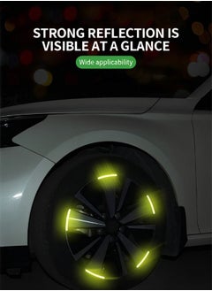 GROIC 20PCS Reflective Car Wheel Decorative Stripe Stickers, Personalized Car Wheel Modified Wheel Decals Universal Night Safety Warning Car Stickers  - Image 2