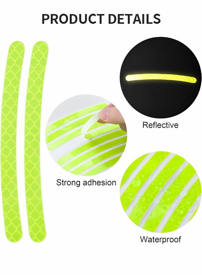 GROIC 20PCS Reflective Car Wheel Decorative Stripe Stickers, Personalized Car Wheel Modified Wheel Decals Universal Night Safety Warning Car Stickers - Image 4