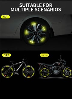 GROIC 20PCS Reflective Car Wheel Decorative Stripe Stickers, Personalized Car Wheel Modified Wheel Decals Universal Night Safety Warning Car Stickers  - Image 5