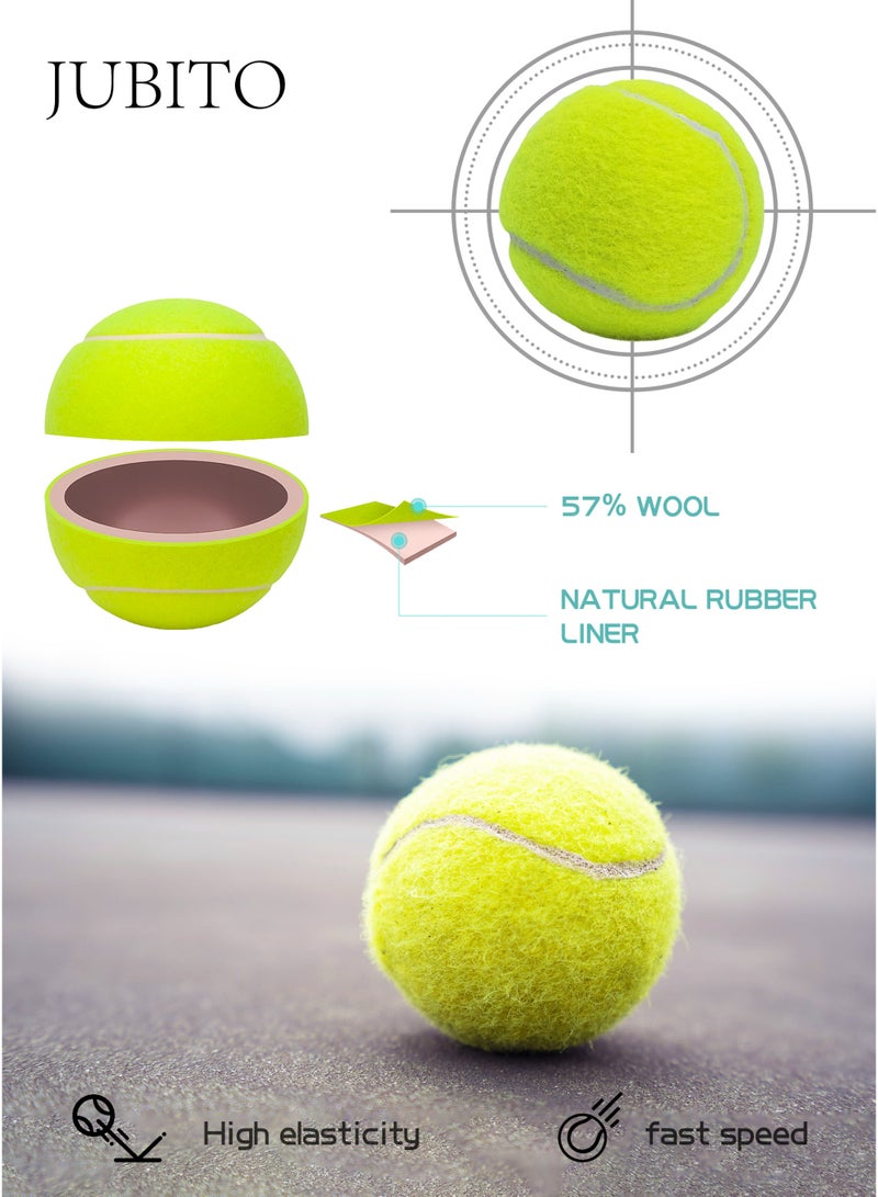 JUBITO Tennis - 3-ball set, training and competition padel ball, 57% wool, durable - Image 2