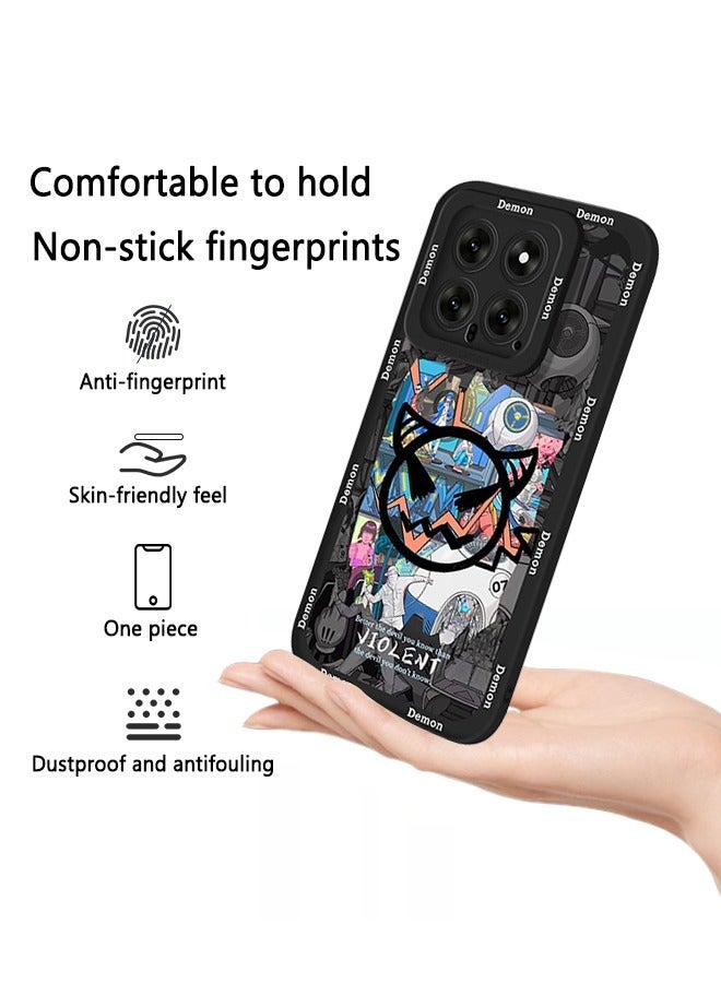 X-level Xiaomi 14 Case Cover Anime Design,Printed with Comic Book Pattern Design Soft Silicone with Shockproof Protective comfortable touch anti-scratch Shell Back Cover Phone accessory - Image 3