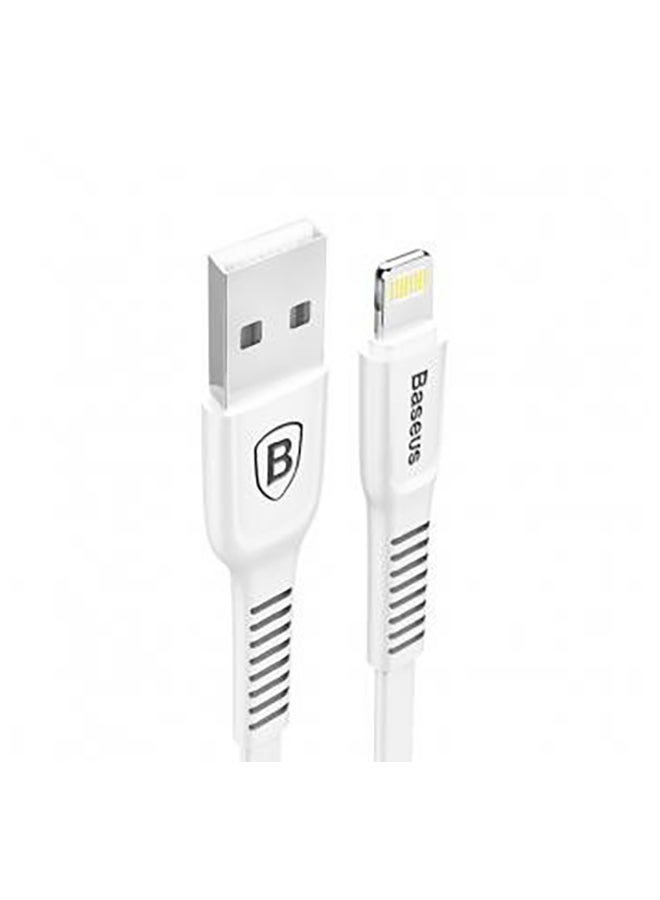 كابل USB تاف سيريز لهواتف آيفون يتحمل تيار 2 أمبير أبيض