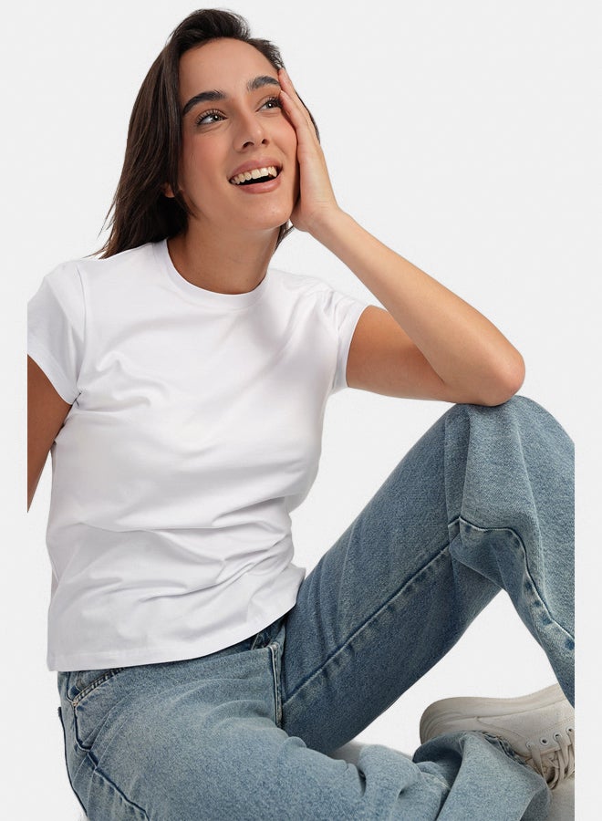 Carina Everyday Cotton Slip On T-Shirt - Image 1