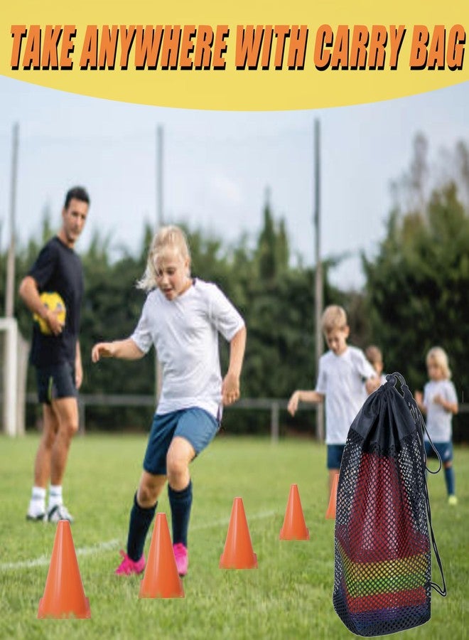 Qtheaes 7" Soccer Cones for Training, 36 Pack Sports Agility Field Plastic Small Cones for Kids Skating Basketball Football Practice Drills, 6 Colors - Image 4