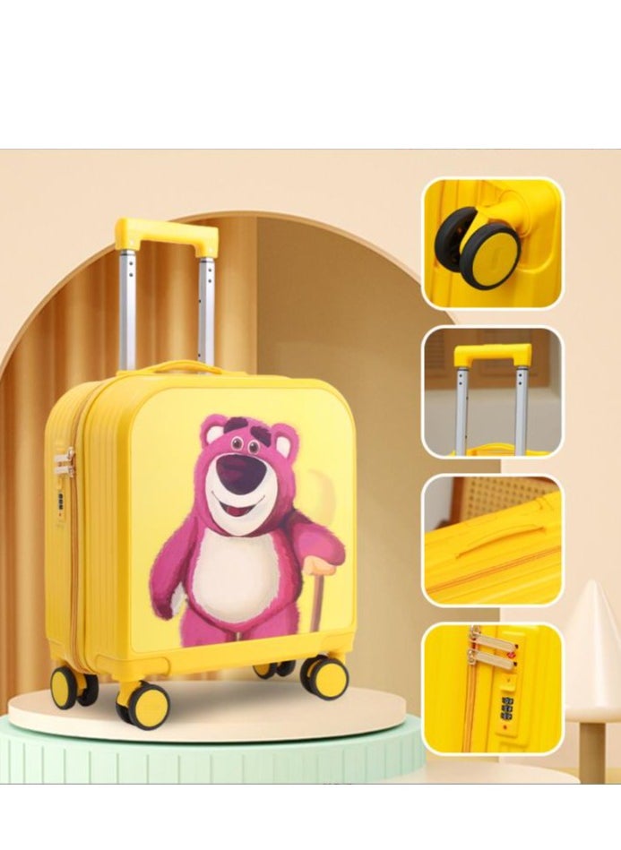 Golden Kids Luggage, 20 Inch Kids Lightweight 3D Trolley Bag, Suitcase with Cartoon Pattern, Travel Gift for Boys and Girls (Black)  - Image 3