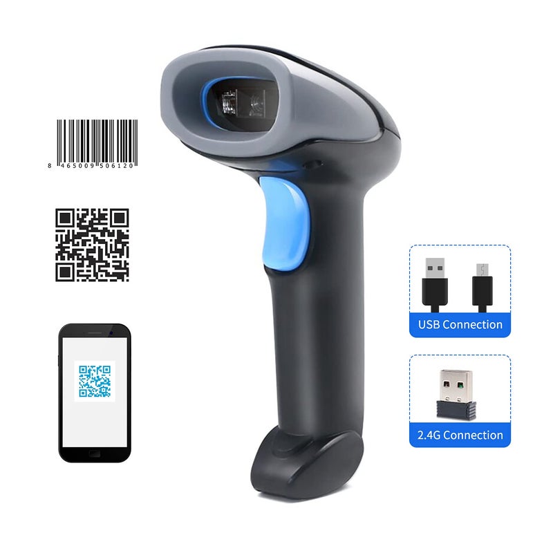 Wireless Barcode Scanner 1D 2D QR Code USB Wired Reader Compatible Windows Mac Linux - Image 3