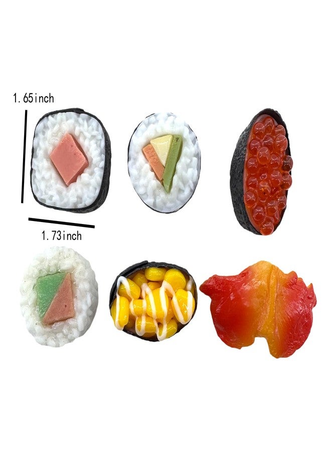 Fevoila 6 Pcs Fake Sushi Simulated Realistic Onigiri Lifelike Food Model Artificial Lifelike Sushi for Home Kitchen Display Photography Props - Image 2