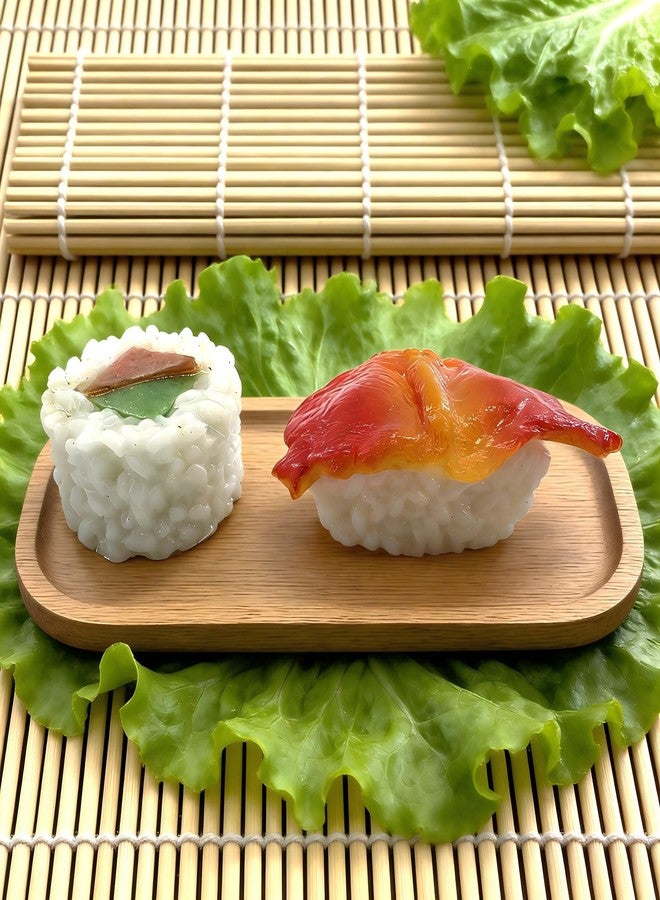 Fevoila 6 Pcs Fake Sushi Simulated Realistic Onigiri Lifelike Food Model Artificial Lifelike Sushi for Home Kitchen Display Photography Props - Image 5