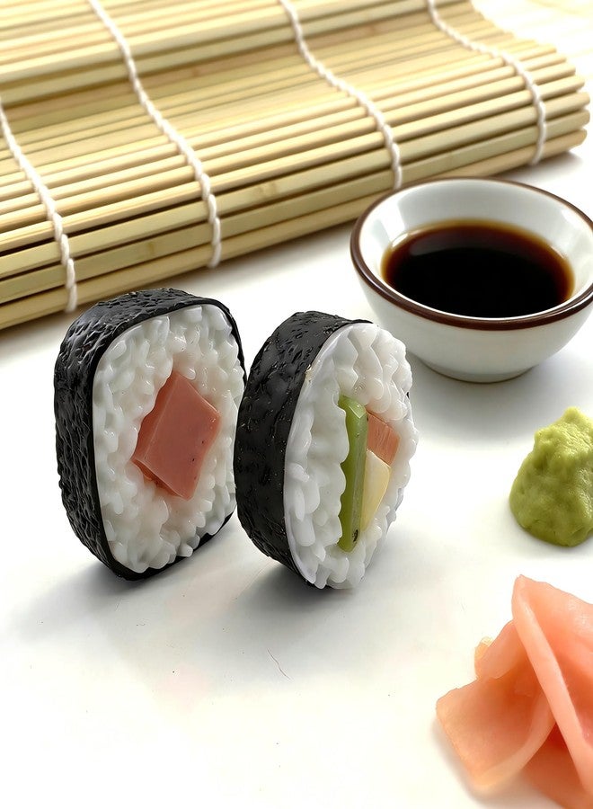 Fevoila 6 Pcs Fake Sushi Simulated Realistic Onigiri Lifelike Food Model Artificial Lifelike Sushi for Home Kitchen Display Photography Props - Image 4