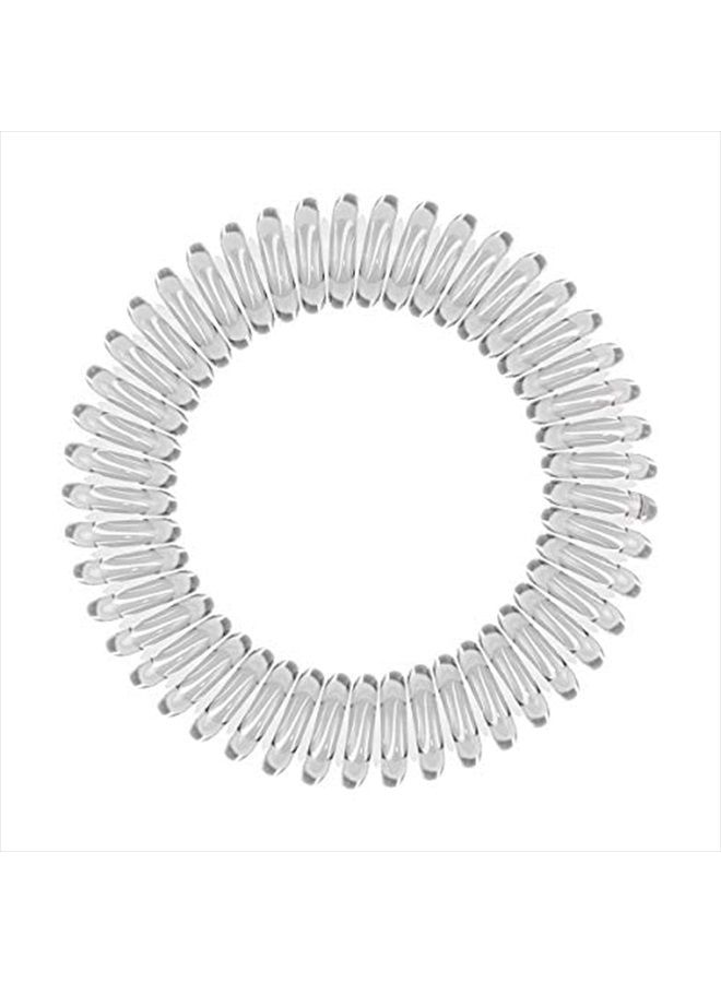 invisibobble SLIM Traceless Spiral Hair Ties - Pack of 3, Crystal Clear - Strong Elastic Grip Coil Hair Accessories for Women - No Kink, Non Soaking - Gentle for Girls Teens and Thick Hair - Image 2