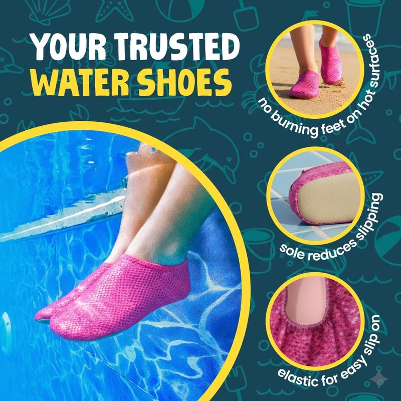 Slipstop AntiSlip Shoes for Kids - Quick-Dry Aqua Socks Beach Shoes for Kids - Barefoot Shoes for Water Sports Yoga Exercise - Image 2