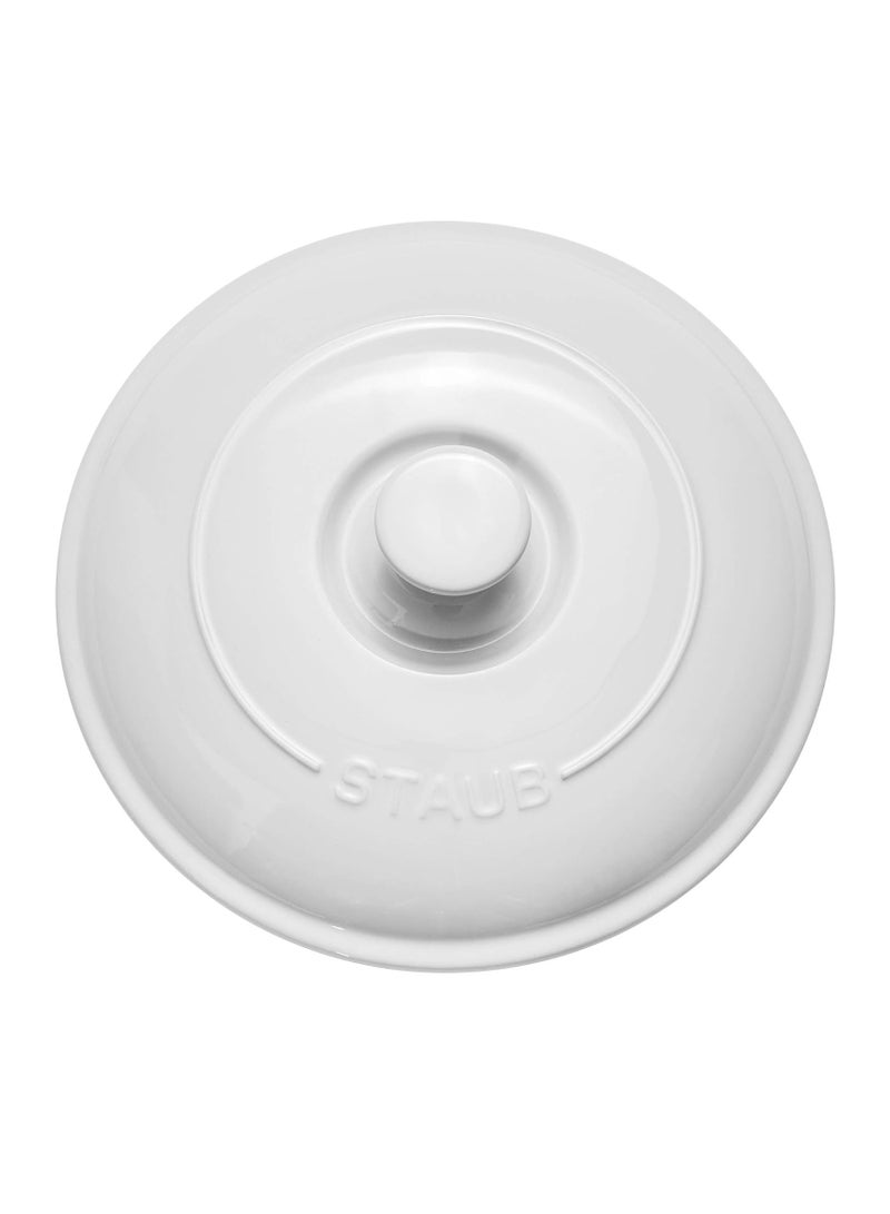 Staub Ceramics Covered Brie Baker, 8in, White - Image 2