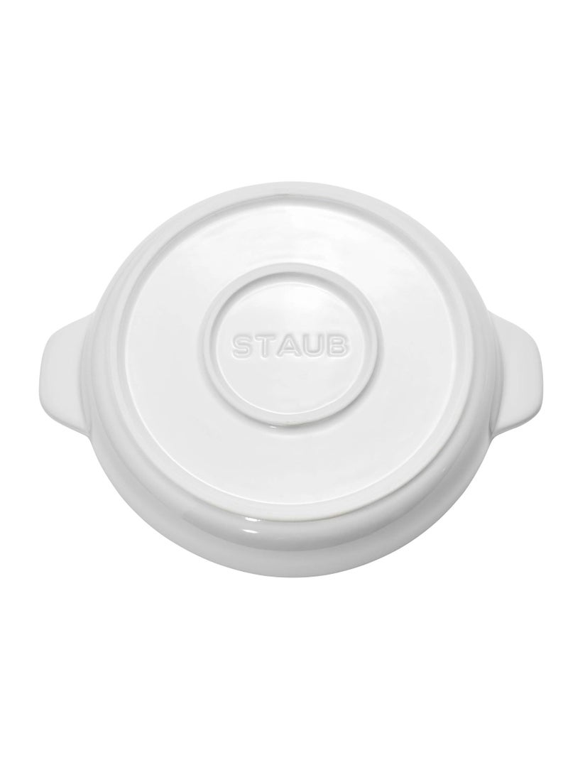 Staub Ceramics Covered Brie Baker, 8in, White - Image 4