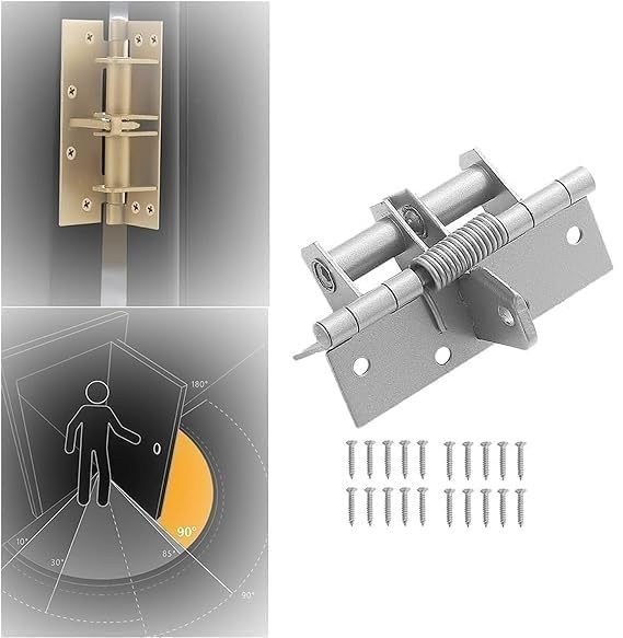 Defflo Automatically Door Hinge Lock Spring Door Closer for Residential Commercial Purposes Door 35kg Light Weight PVCAluminium Doors Converts Hinged Door to Automatic SelfClosing DoorMulticolor - Image 1