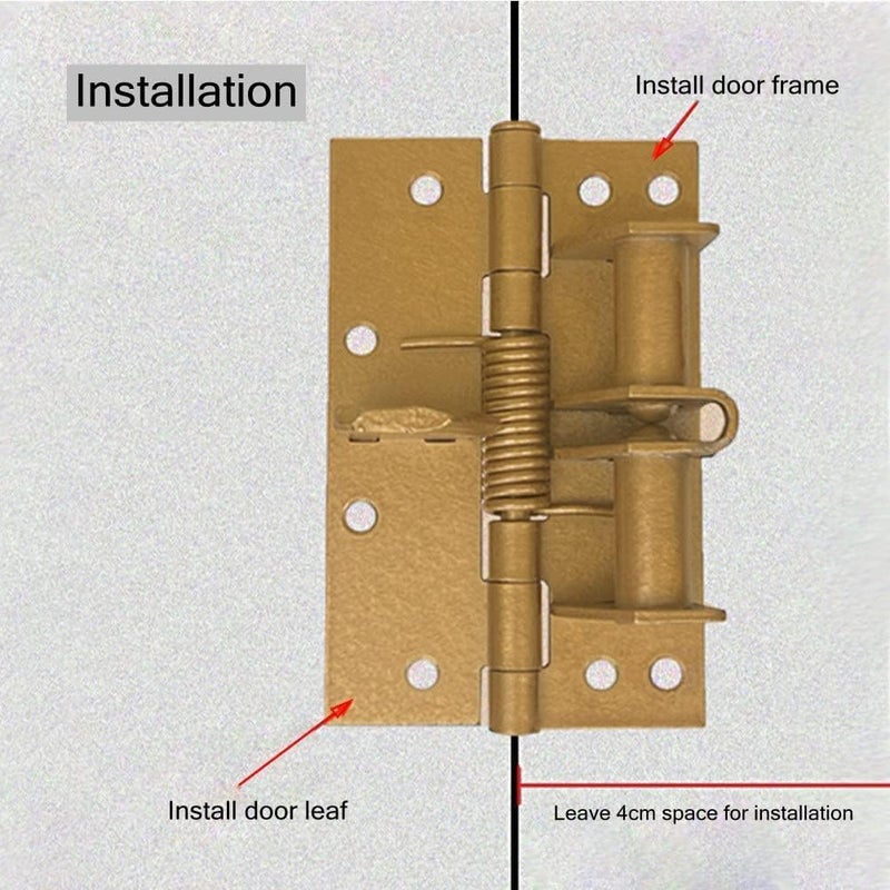 Defflo Automatically Door Hinge Lock Spring Door Closer for Residential Commercial Purposes Door 35kg Light Weight PVCAluminium Doors Converts Hinged Door to Automatic SelfClosing DoorMulticolor - Image 3
