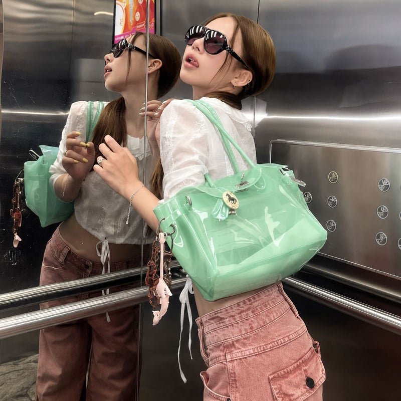 حقيبة يد نسائية من TPU بتصميم كوري على شكل جيلي كيلي للصيف - Image 1