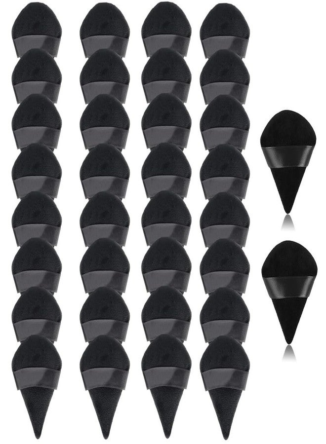 DATNASAYAD 34 Pieces Triangle Cosmetic Loose Powder Puffs Washable Reusable Soft Plush Foundation Sponge for Face Body Wet Dry Makeup Tool- Multicolor Pack of 34 - Image 1