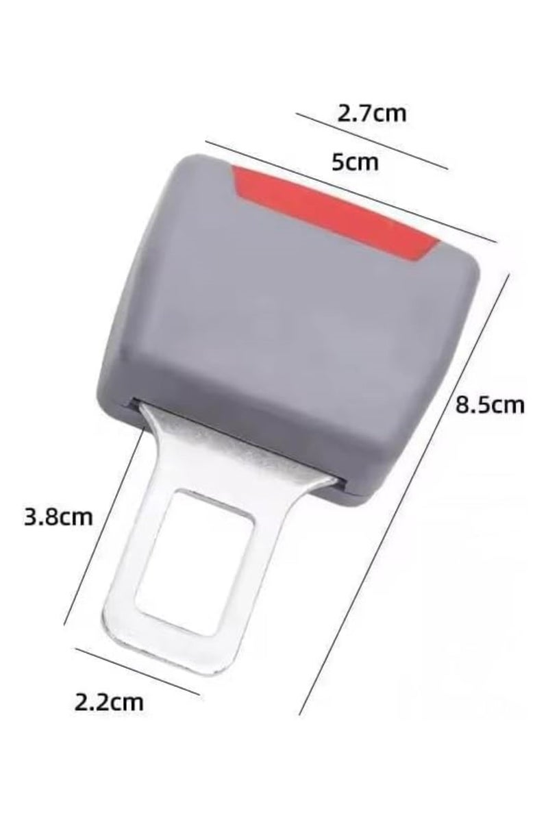 ETAVA Universal Car Seat Belt Buckle Alarm Stopper (2-Pack) – Adjustable Seatbelt Clip Insert for Child Seats & Alarm Mute | Car Safety Buckle Blocker – Grey Plastic - Image 3