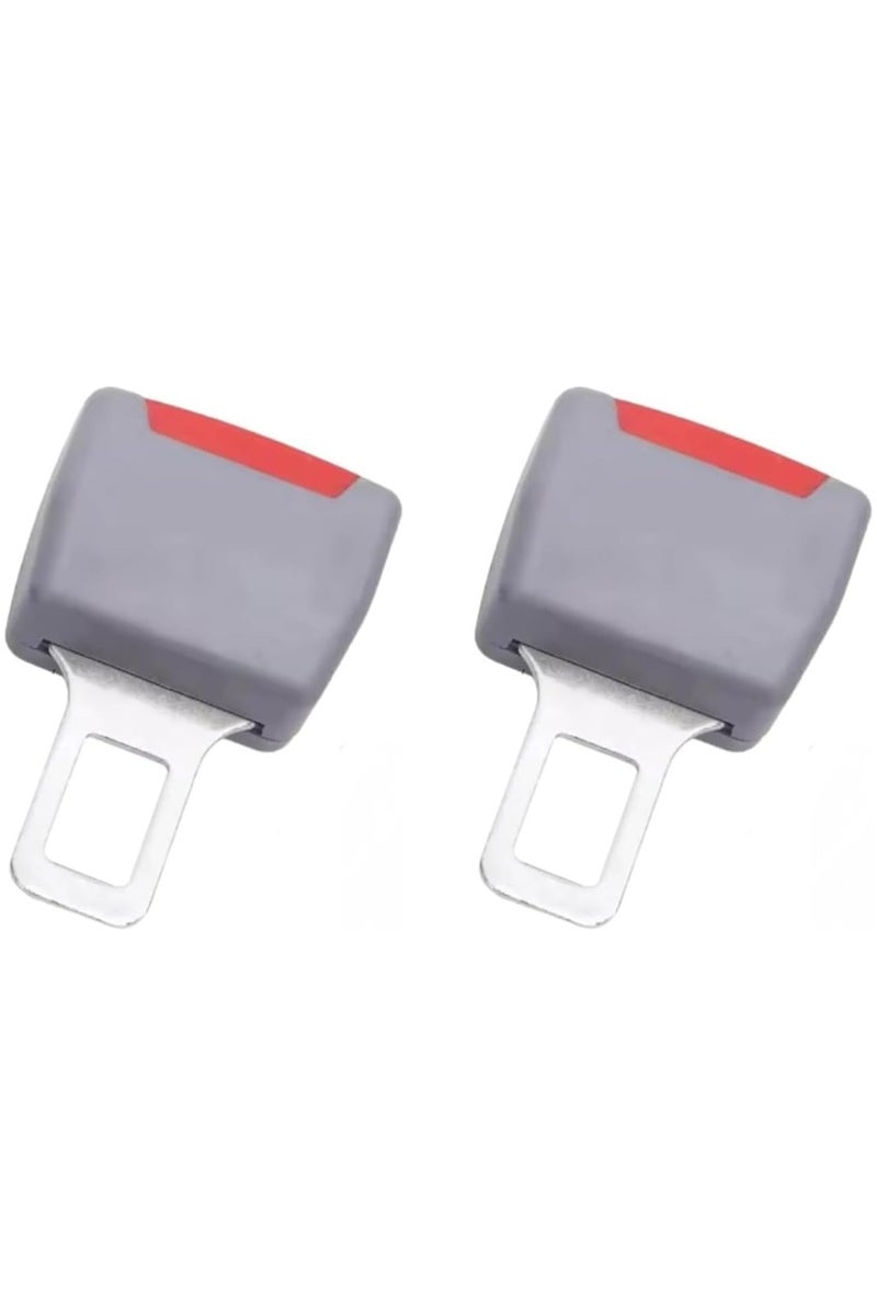 ETAVA Universal Car Seat Belt Buckle Alarm Stopper (2-Pack) – Adjustable Seatbelt Clip Insert for Child Seats & Alarm Mute | Car Safety Buckle Blocker – Grey Plastic - Image 1