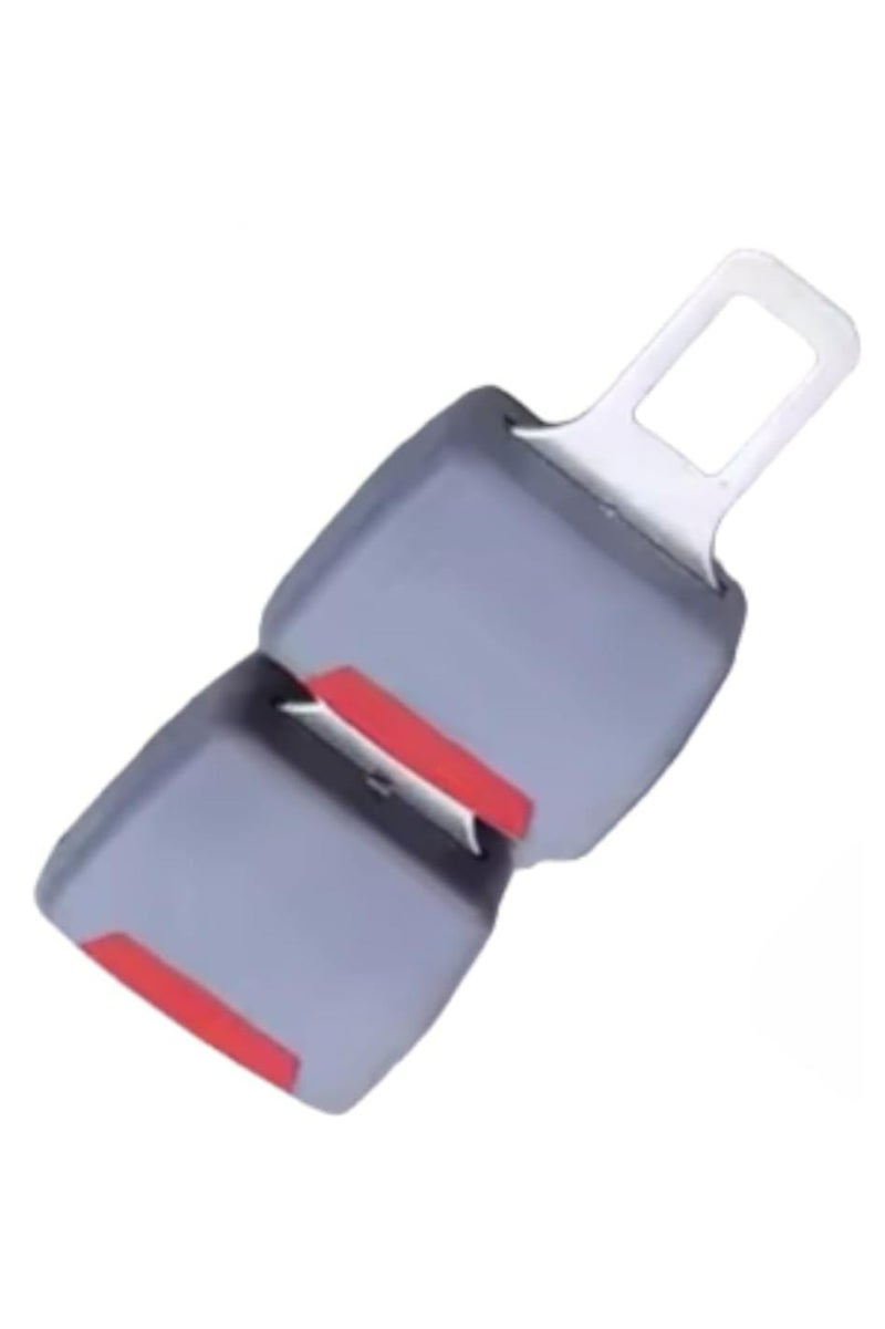 ETAVA Universal Car Seat Belt Buckle Alarm Stopper (2-Pack) – Adjustable Seatbelt Clip Insert for Child Seats & Alarm Mute | Car Safety Buckle Blocker – Grey Plastic - Image 2