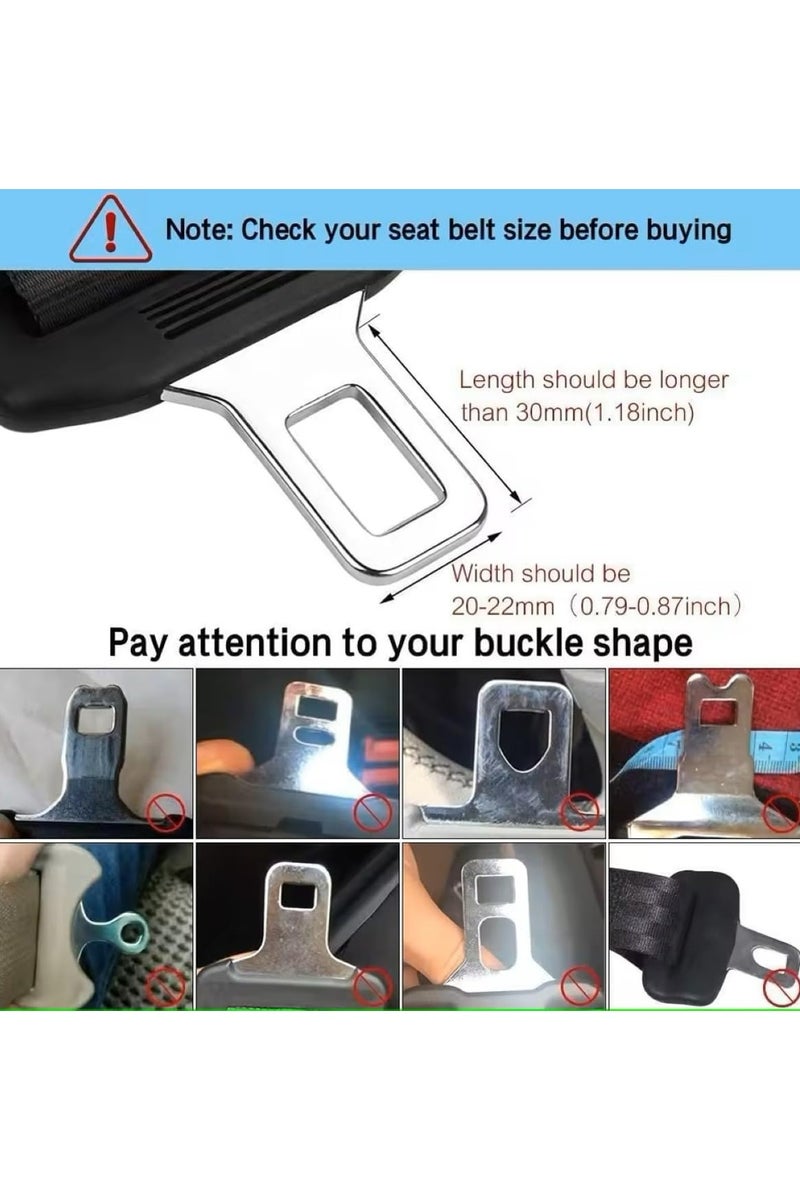 ETAVA Universal Car Seat Belt Buckle Alarm Stopper (2-Pack) – Adjustable Seatbelt Clip Insert for Child Seats & Alarm Mute | Car Safety Buckle Blocker – Grey Plastic - Image 5