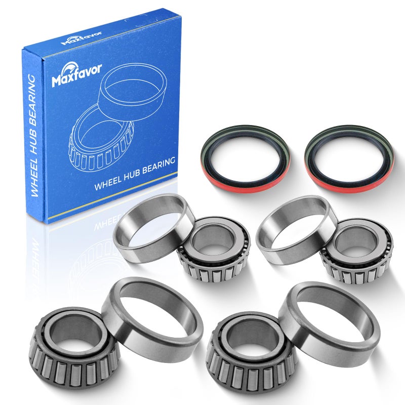Maxfavor 6PCS Front Wheel Bearing and Seal Kit Replacement for S10 Blazer LLV, GMC Caballero S15 Jimmy Sonoma, Isuzu Hombre 1987-2003 WTA6 WTA34 WS4739 - Image 1