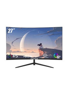 FlashHawk 27-inch IPS Curved Gaming Monitor with Frameless Full HD (1920x1080)Display,144Hz Refresh Rate ,HDMI VGA DP USB Ports Black  - Image 1