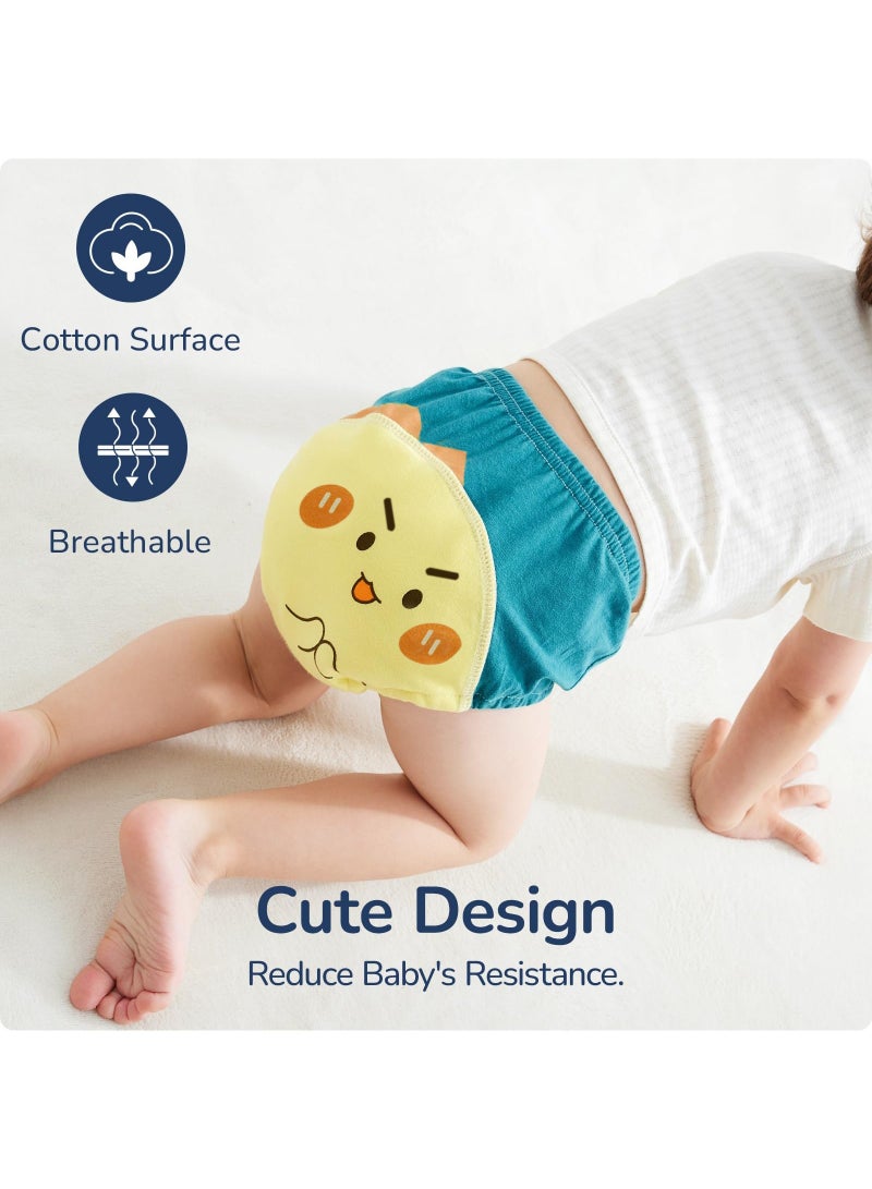 ملابس داخلية ماصة للتدريب على استخدام المرحاض مقاس M للأولاد والبنات، مصنوعة من القطن بنسبة 100% وقابلة لإعادة الاستخدام - Image 4