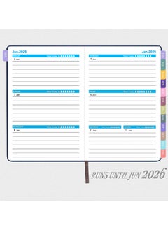 Bukela Planner Notebook 2025-2026, Month Weekly Planner Runs JAN 2025 to JUN 2026, 2025-2026 Planner with Pen Loop, Back Pocket and Stickers, 18 Months Planner, Monthly Planners 2025-2026  - Image 5