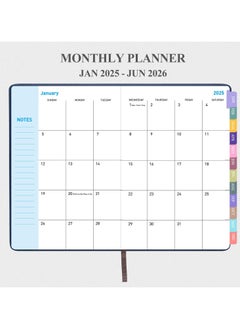 Bukela Planner Notebook 2025-2026, Month Weekly Planner Runs JAN 2025 to JUN 2026, 2025-2026 Planner with Pen Loop, Back Pocket and Stickers, 18 Months Planner, Monthly Planners 2025-2026  - Image 4
