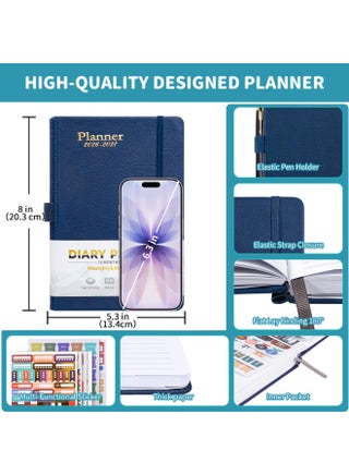 Planner Notebook 2026-2027, Month Weekly Planner Runs JAN 2026 to JUNE 2027, 2026-2027 Planner with Pen Loop, Back Pocket and Stickers, 18 Months Planner, Monthly Planners 2026-2027 - view 2