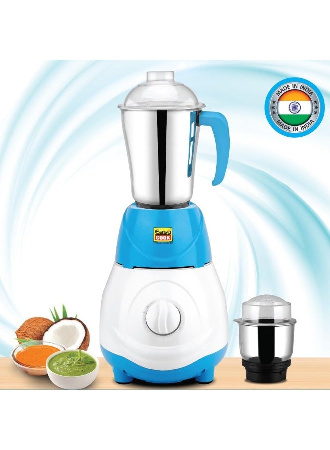 EASY COOK Beauty Plus 550 Watt Mixer Grinder | Multipurpose Heavy Duty Mixer Grinder with 2 Stainless Steel Jars (1L & 250ml) - Stainless Steel Blades | 3 Speed with Incher. - Image 3