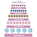 ASTARON 50 Pcs Ball Cake Topper Sticks Mini Balloons for Cake Decorating Supplies Foam Balls Cake decorations for Baby Shower Cake Birthday Cake Toppers Decorations Pink Blue Series - Image 4
