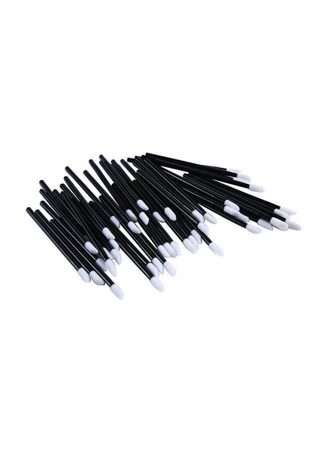 100-Piece Disposable Lip Gloss Brush Black/White - Image 2