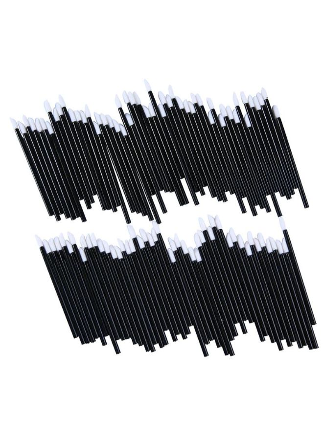 100-Piece Disposable Lip Gloss Brush Black/White - Image 3