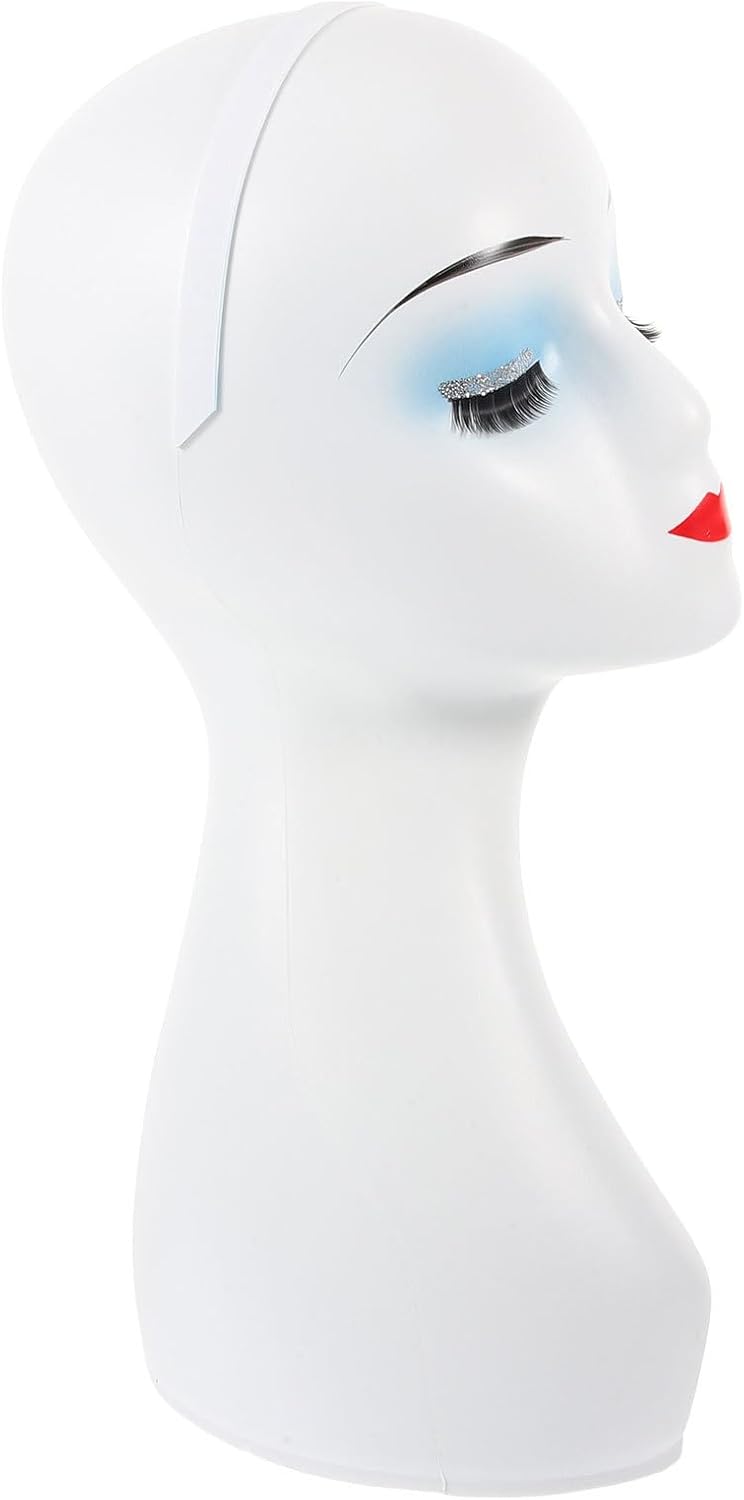 Wig Display Mannequin Head Stand 40Cm Plastic Model for Hair Salon Hat and Scarf Display Hairdressing Training Accessory - Image 1