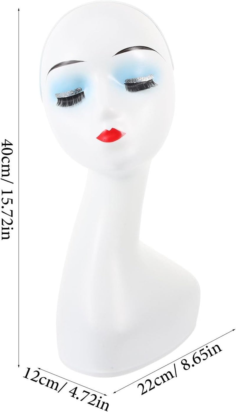 Wig Display Mannequin Head Stand 40Cm Plastic Model for Hair Salon Hat and Scarf Display Hairdressing Training Accessory - Image 2