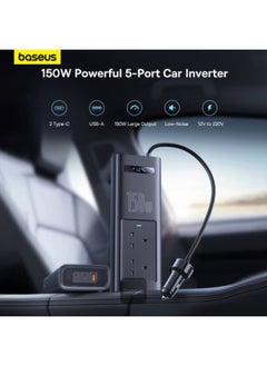 Baseus Baseus Power Inverter 150W (220V UK) - Cluster Black  - Image 2