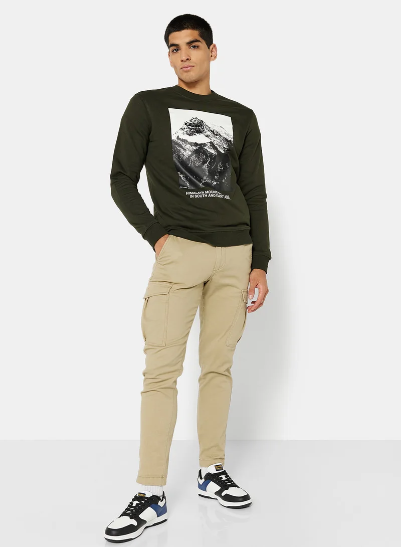 Only & Sons Dylan Graphic Crew Neck Sweater